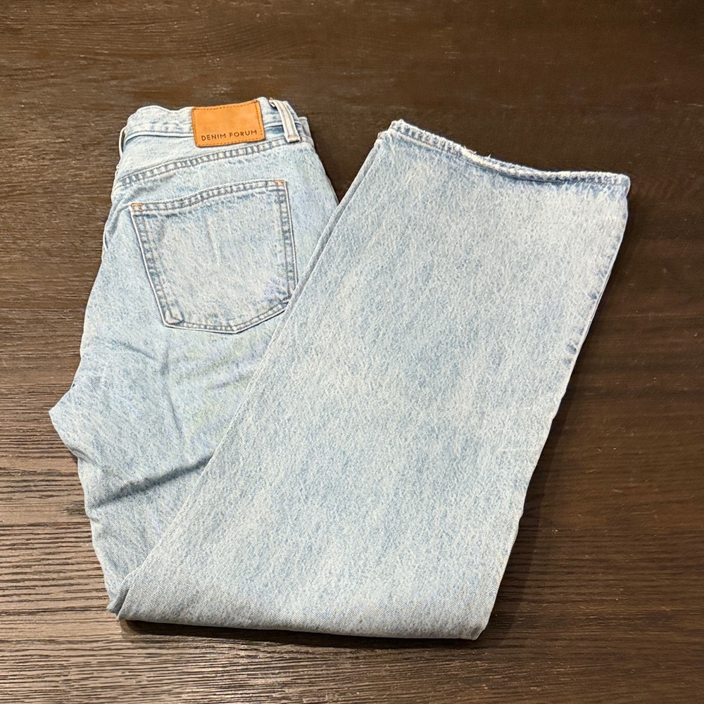 Denim Forum Men's Light Blue Straight Jeans